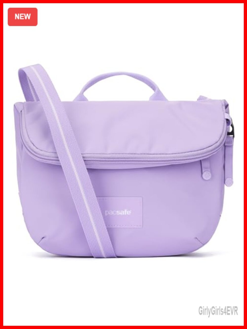 Pacsafe GO Anti Theft Saddle Crossbody Recycled Polyester Expandable RFID
